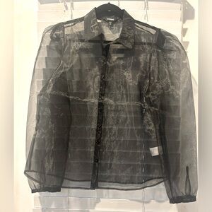 Express organza button down blouse!!!